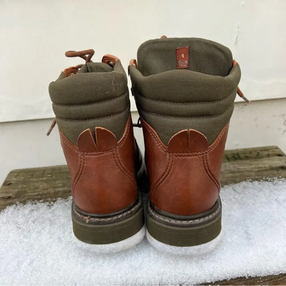 Simms Freestone Fly Fishing Boots Brown Leather Felt Cleat Soles Mens Size 4
